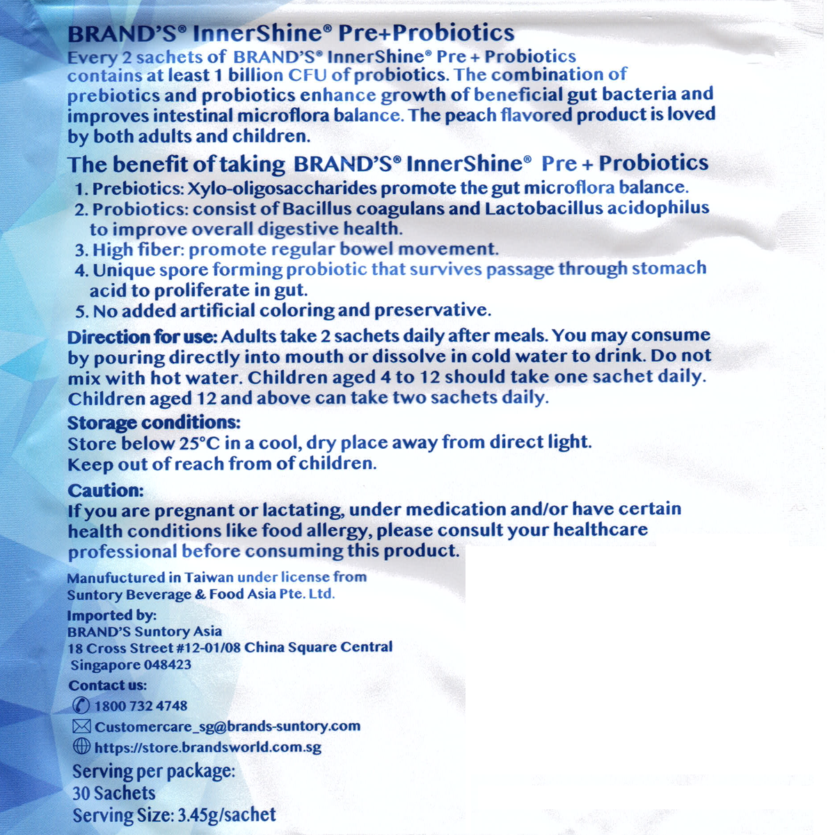 BRAND'S® Pre + Probiotics 30s