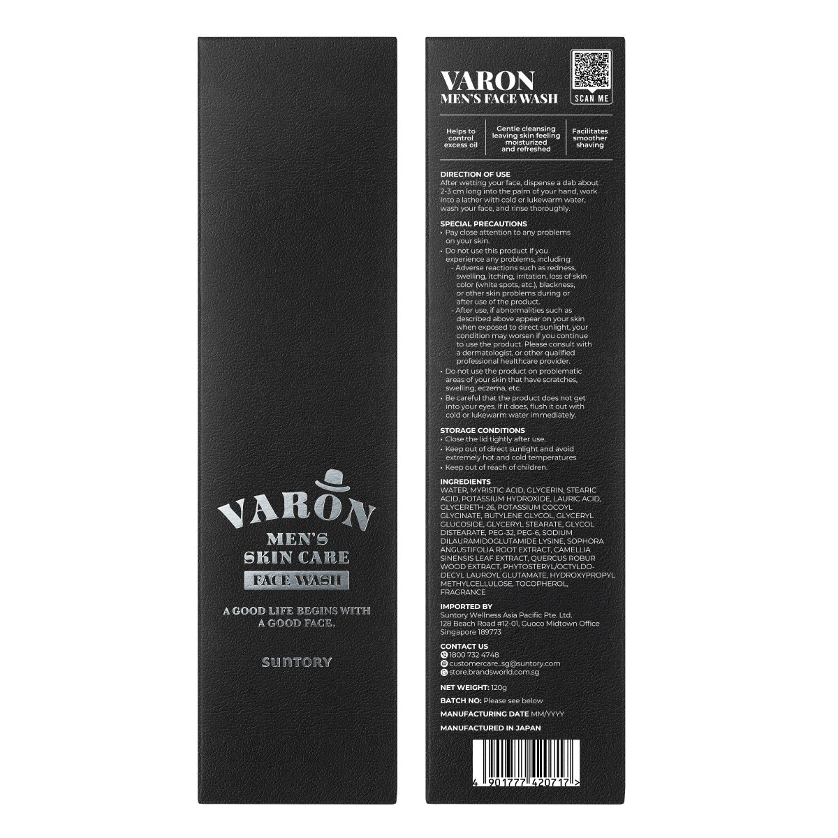 Suntory VARON Face Wash 120g
