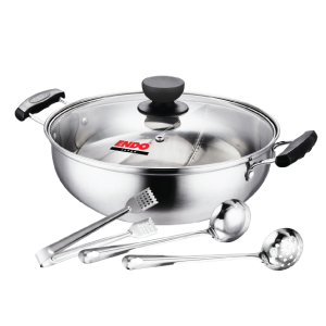 ENDO (JAPAN) 28cm Stainless Steel "Yuan Yang" Steamboat (worth $69)