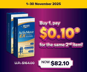 [18 - 30 Nov] Buy 1 ActivMove EX, get 2nd item at $0.10