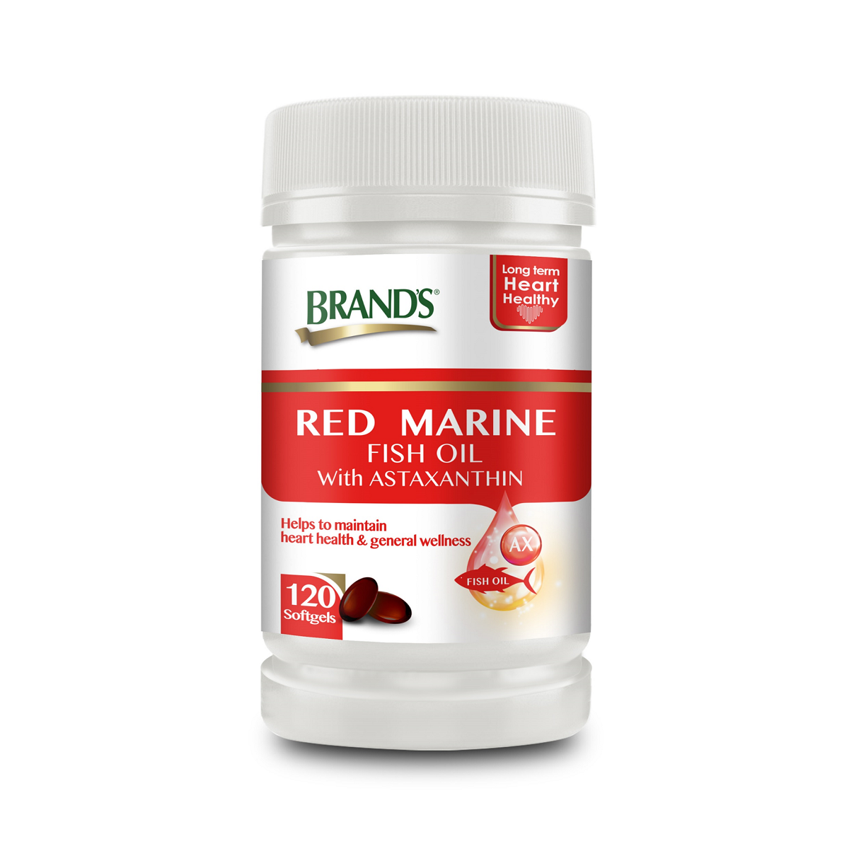 BRAND'S Red Marine Fish Oil 120 Softgels (EXP: May 2026)